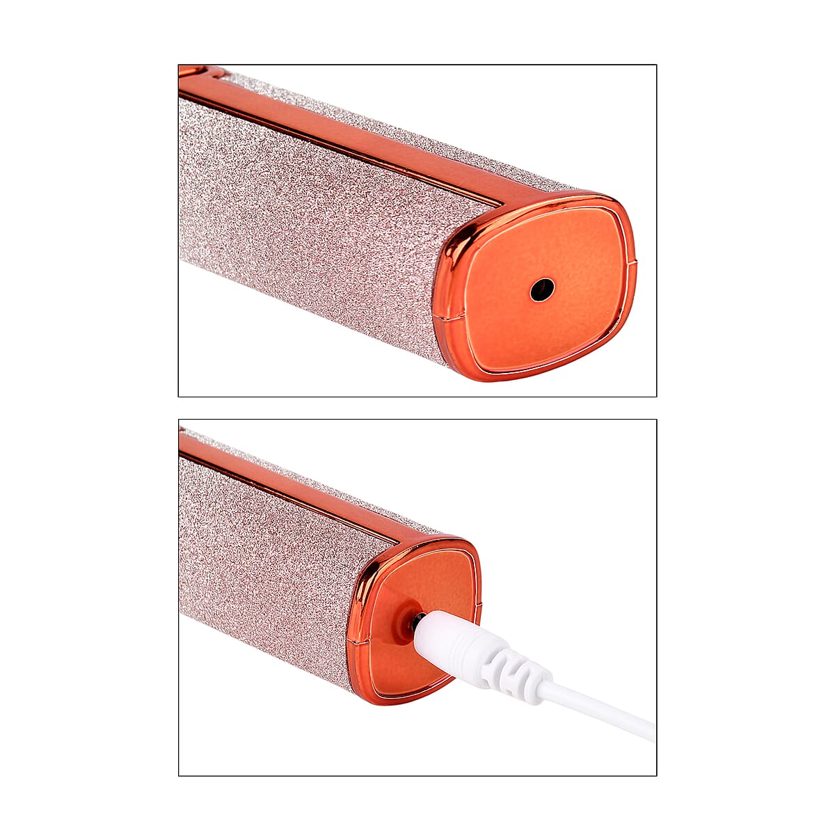 Livmore Beautech 2-in-1 Rechargeable Waterproof Lady Shaver with 2 Replaceable Heads and LED Light - Champagne image number 8