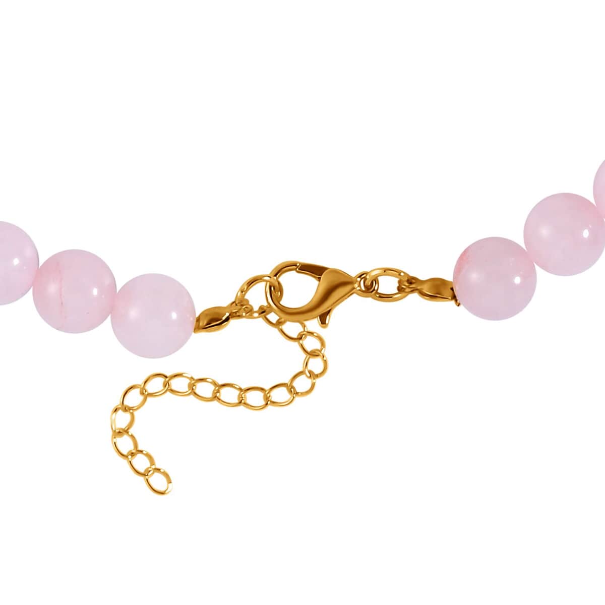 Galilea Rose Quartz Pixiu and Beaded Necklace 18-20 Inches in Goldtone 325.00 ctw image number 3