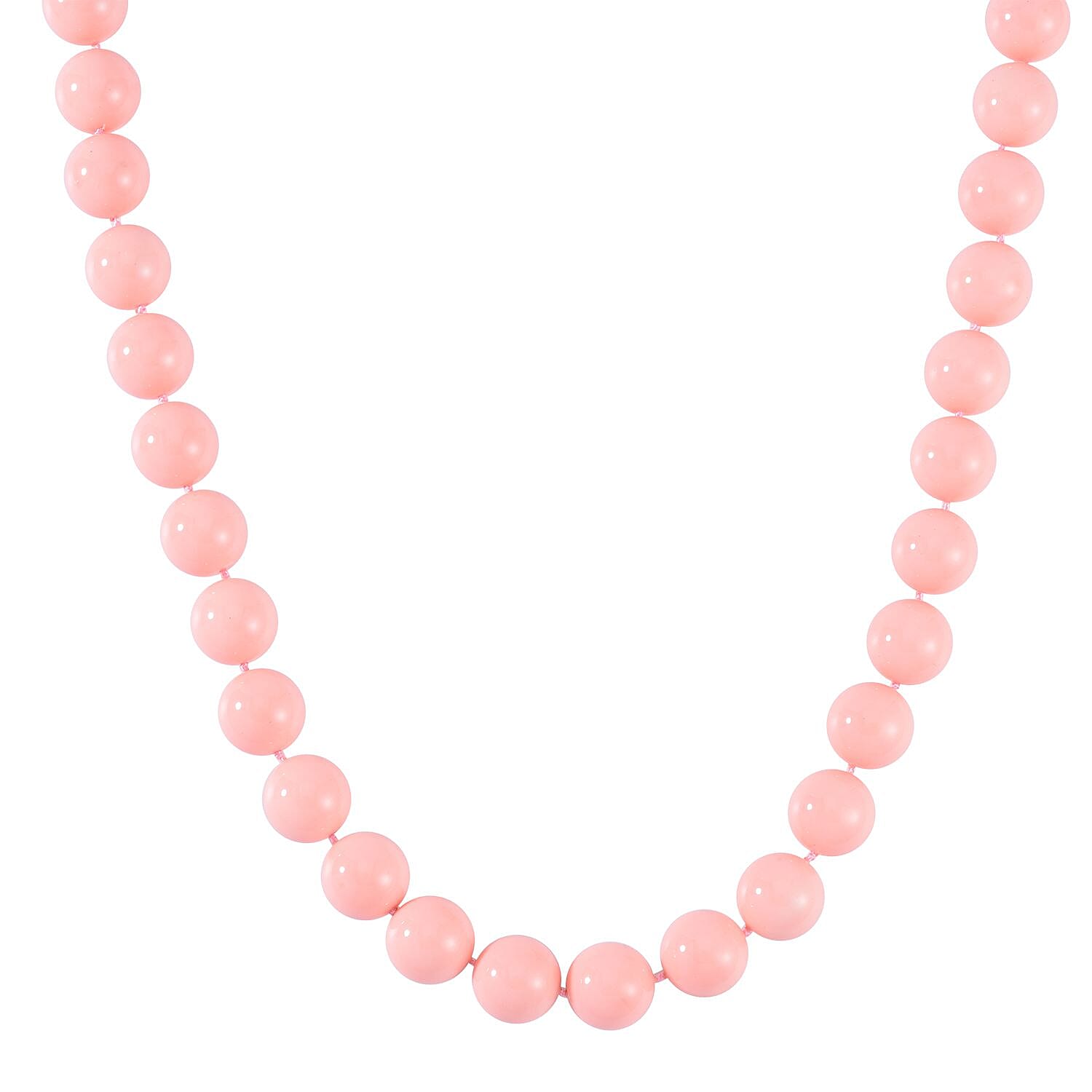 Peach Shell Pearl Necklace 20 Inches in Stainless Steel