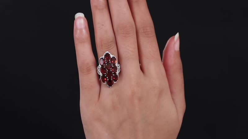 Premium Santa Ana Madeira Citrine Cluster Ring in Platinum Over Sterling Silver (Size 10.0) 6.90 ctw