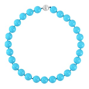 Sleeping Beauty Color Shell Pearl Necklace 20 Inches in Stainless Steel