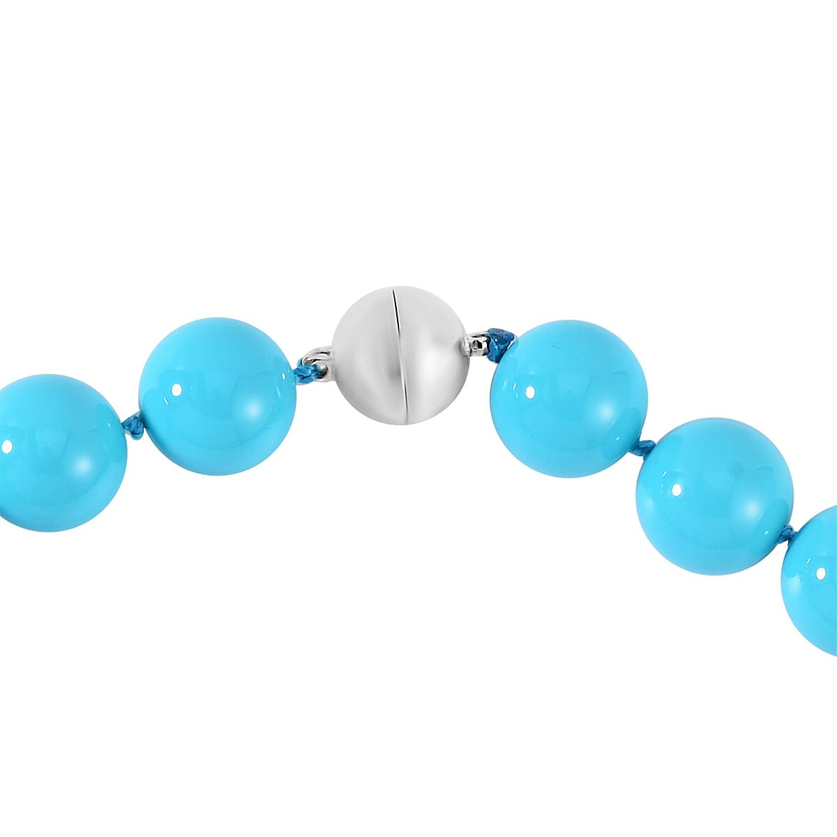 Sleeping Beauty Color Shell Pearl Necklace 20 Inches in Stainless Steel image number 3