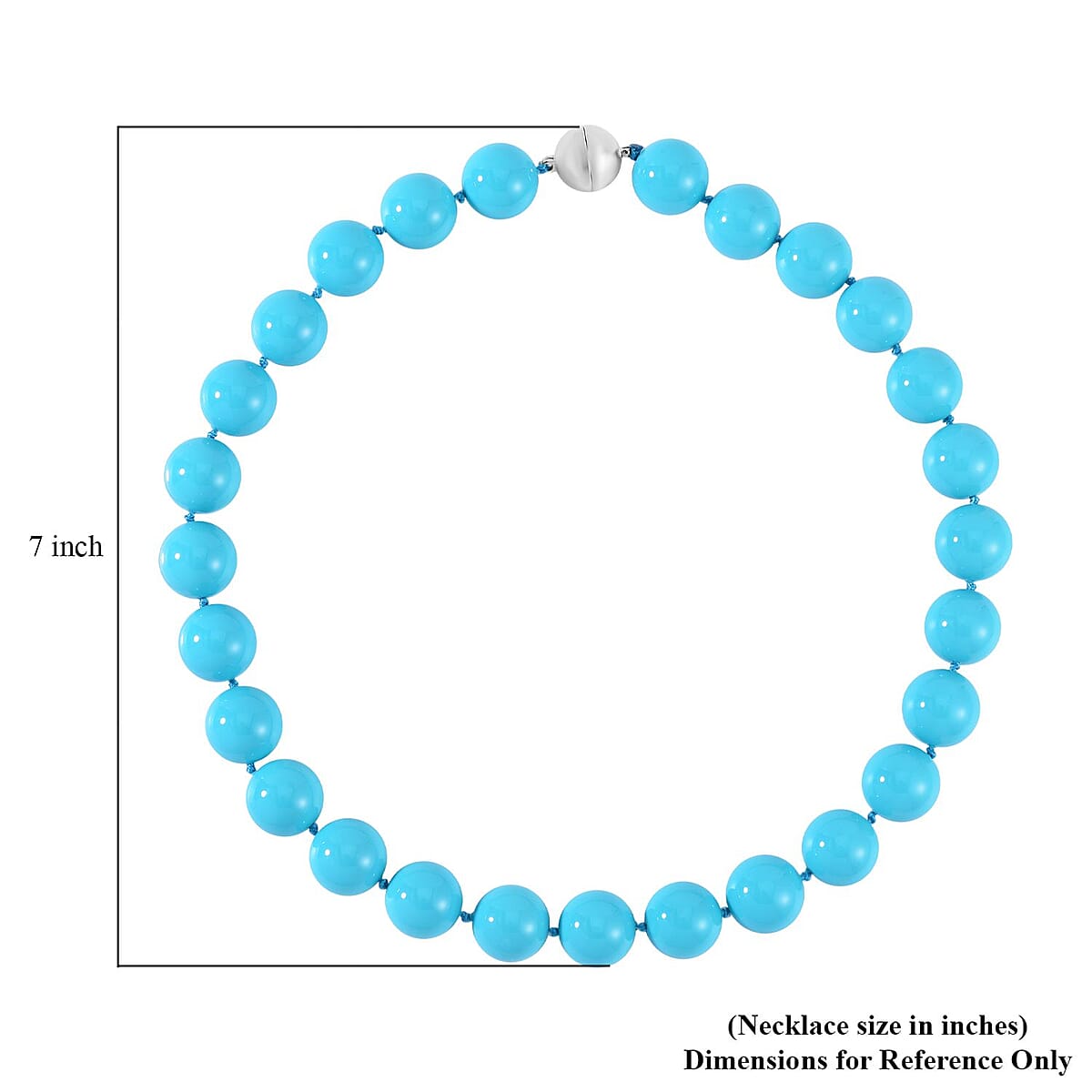 Sleeping Beauty Color Shell Pearl Necklace 20 Inches in Stainless Steel image number 4