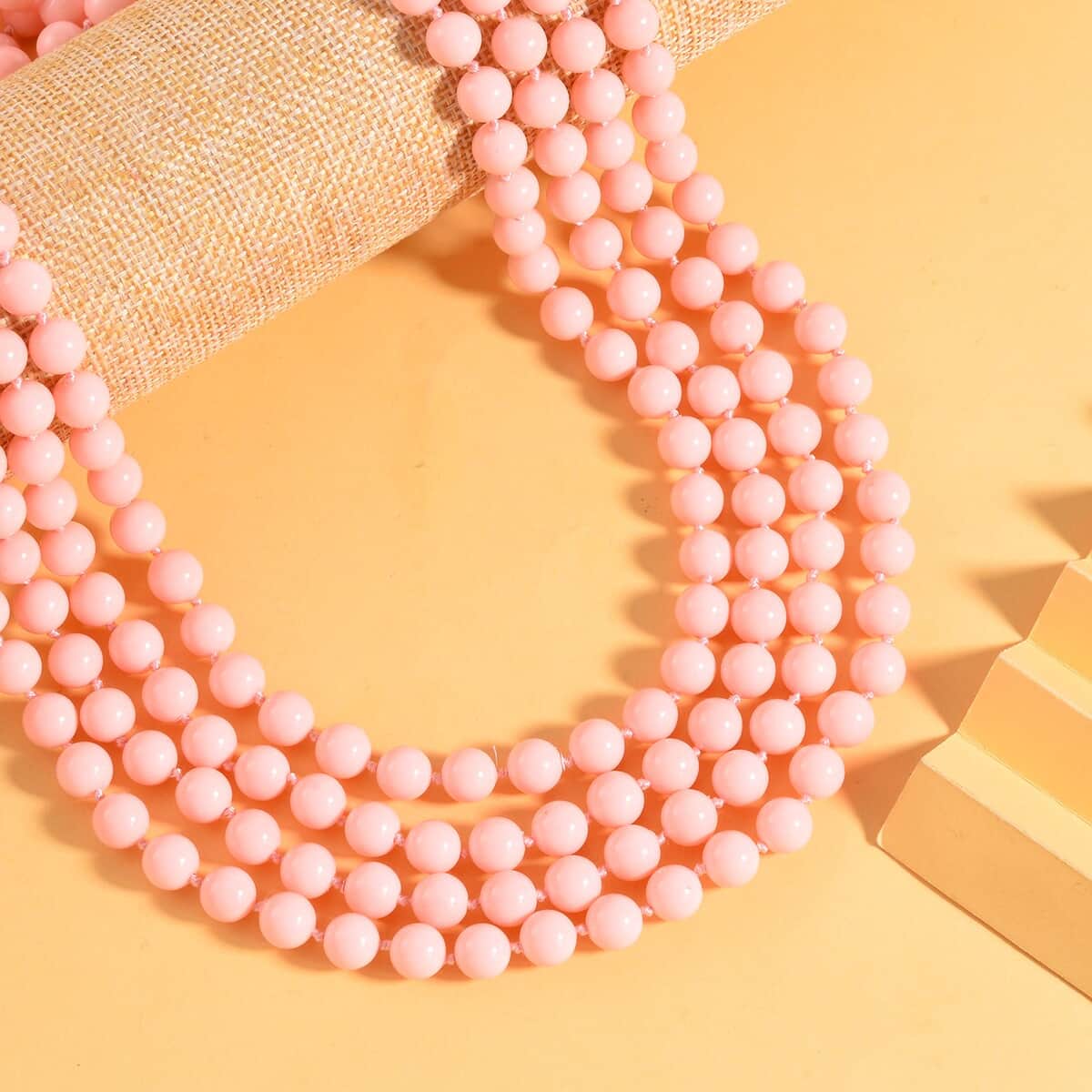 Peach Shell Pearl Endless Necklace (100 Inches) image number 1