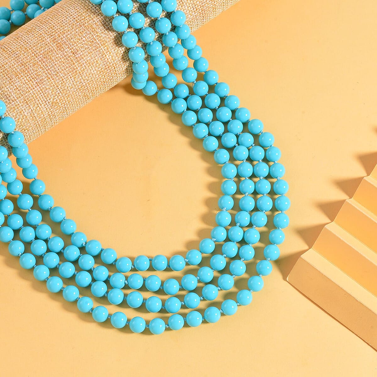 Sleeping Beauty Color Shell Pearl Endless Necklace 100 Inches image number 1