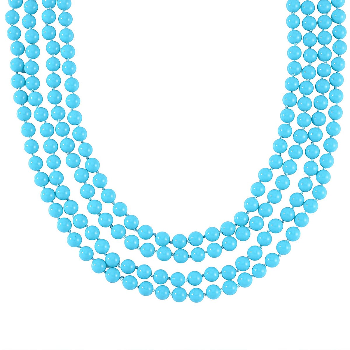 Sleeping Beauty Color Shell Pearl Endless Necklace 100 Inches image number 2