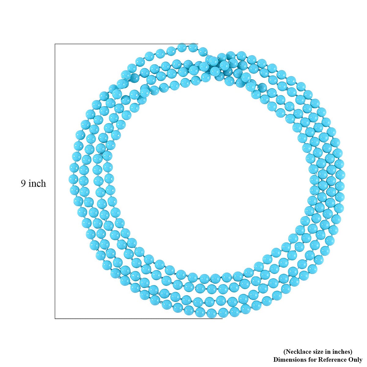 Sleeping Beauty Color Shell Pearl Endless Necklace 100 Inches image number 4