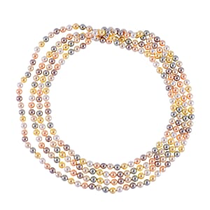 Multi Color Shell Pearl Endless Necklace 100 Inches