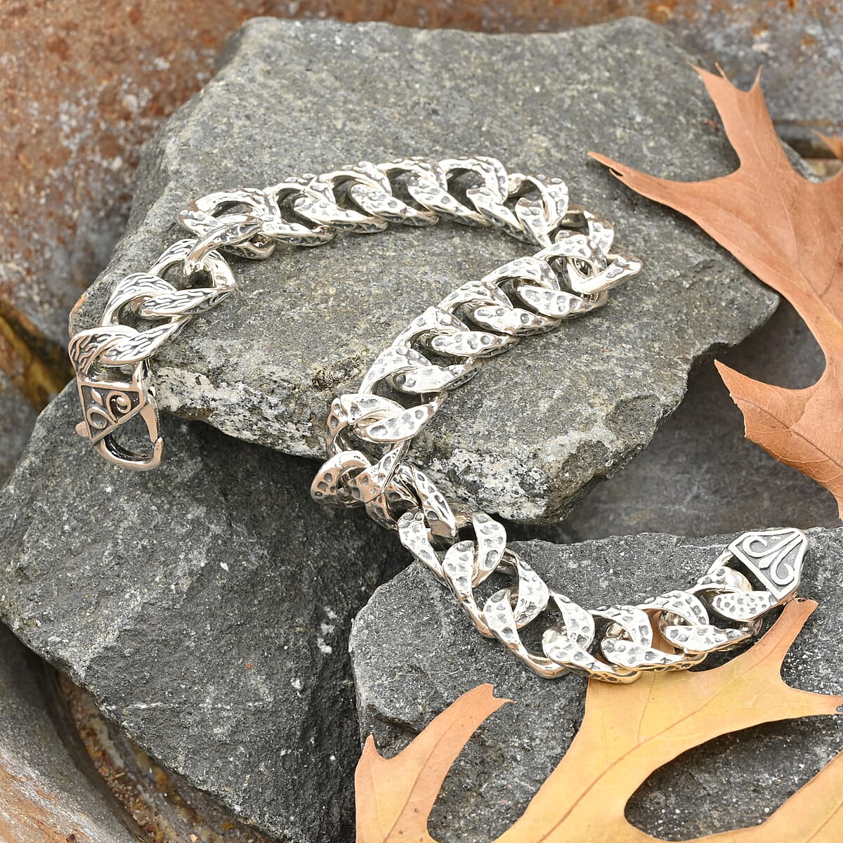 Bali Legacy Sterling Silver Tulang Naga Bracelet (6.50 In) 24.35 Grams image number 1