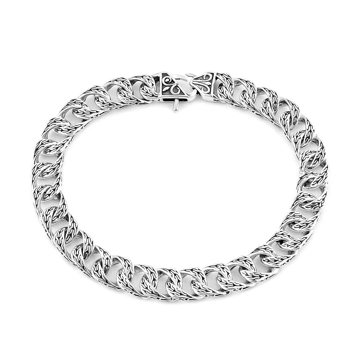 Bali Legacy Sterling Silver Tulang Naga Bracelet (6.50 In) 24.35 Grams image number 2