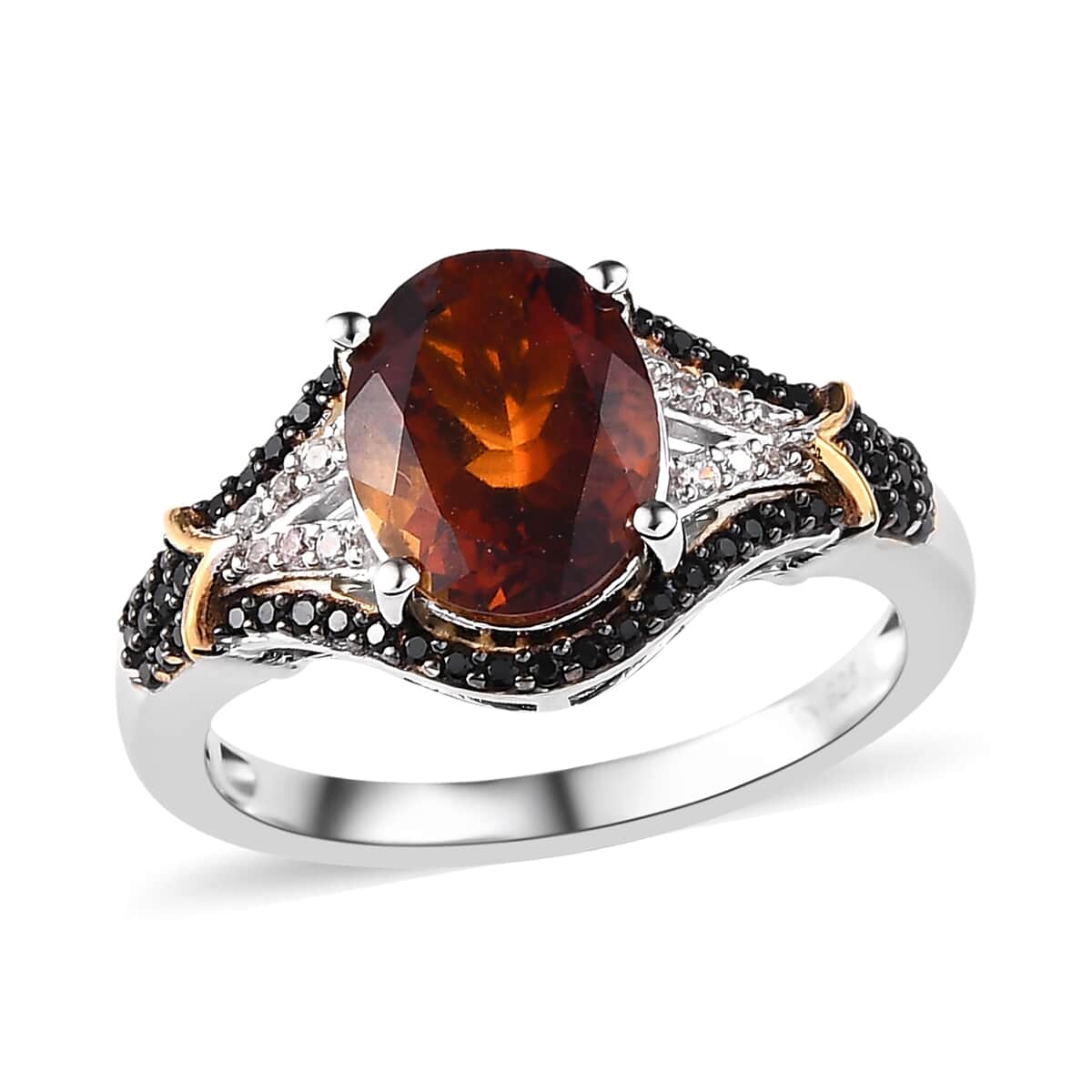 AAA Santa Ana Madeira Citrine and Multi Gemstone Ring in Vermeil YG and Platinum Over Sterling Silver (Size 10.0) 3.00 ctw image number 0