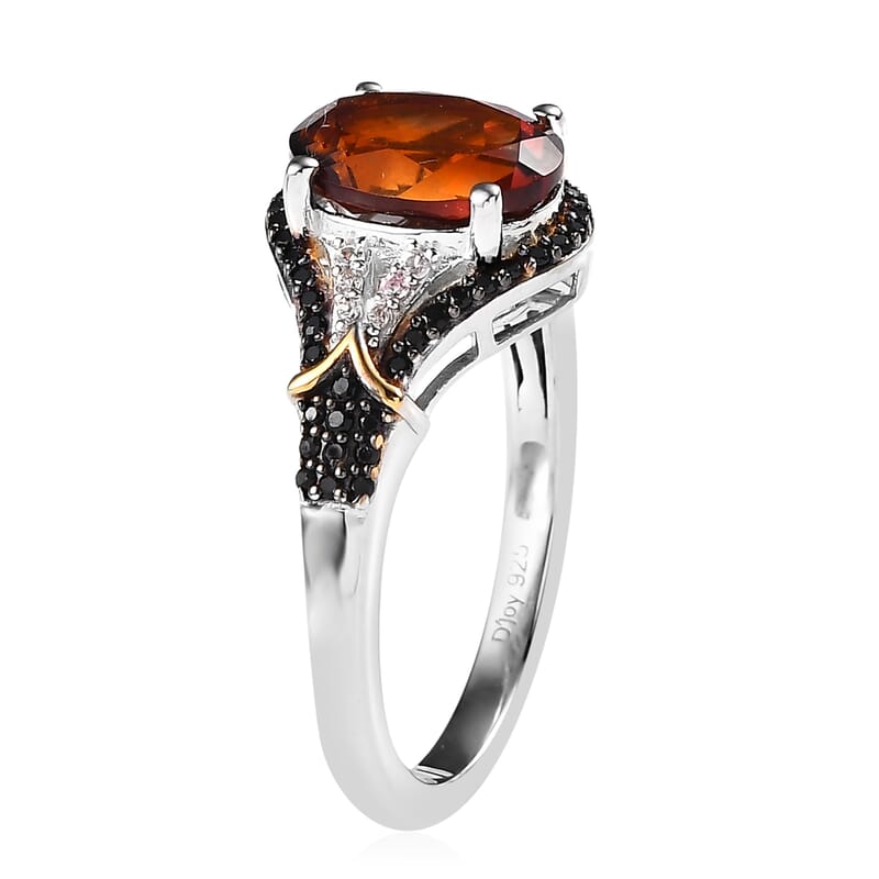 AAA Santa Ana Madeira Citrine and Multi Gemstone Ring in Vermeil YG and Platinum Over Sterling Silver (Size 10.0) 3.00 ctw