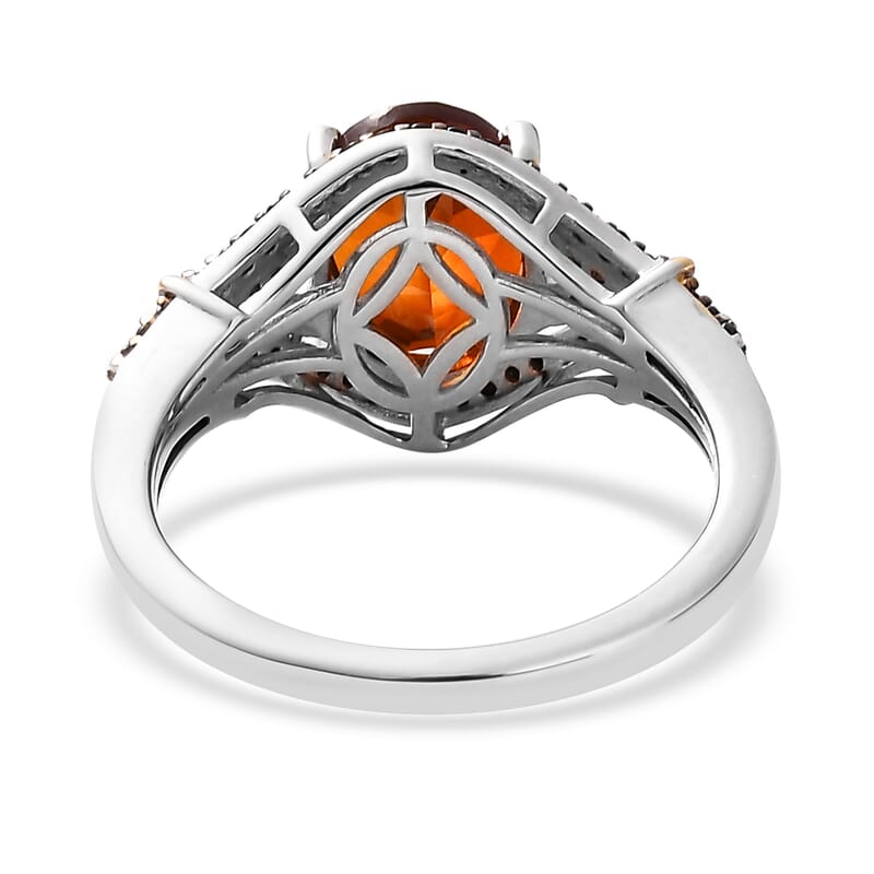 AAA Santa Ana Madeira Citrine and Multi Gemstone Ring in Vermeil YG and Platinum Over Sterling Silver (Size 10.0) 3.00 ctw