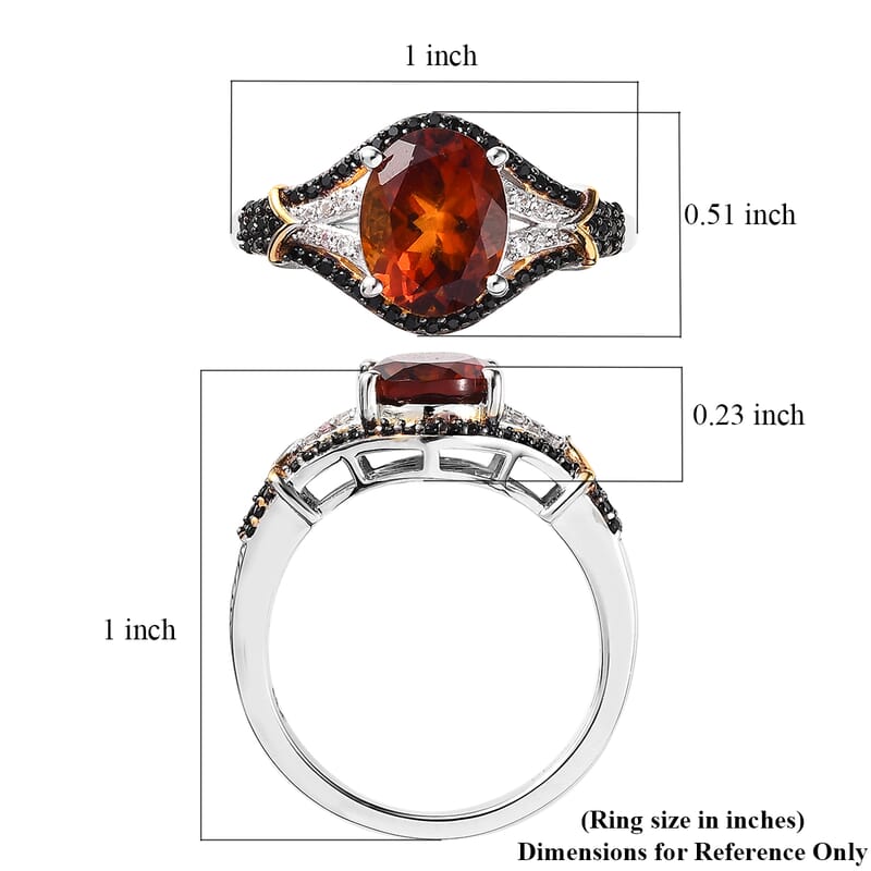 AAA Santa Ana Madeira Citrine and Multi Gemstone Ring in Vermeil YG and Platinum Over Sterling Silver (Size 10.0) 3.00 ctw