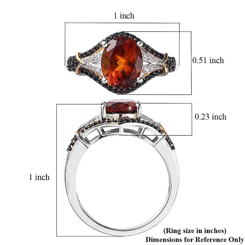 AAA Santa Ana Madeira Citrine and Multi Gemstone Ring in Vermeil YG and Platinum Over Sterling Silver (Size 10.0) 3.00 ctw