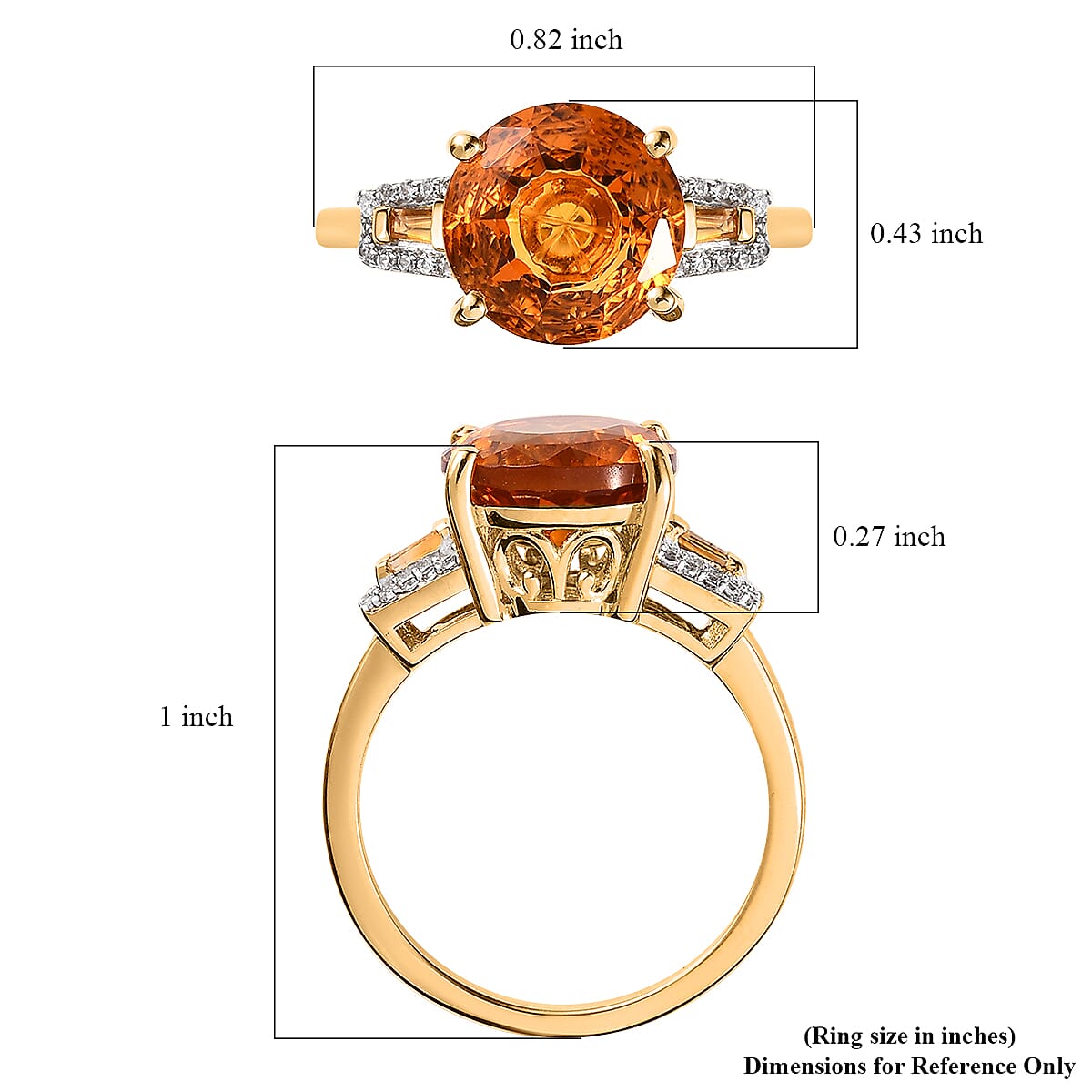 Santa Ana Madeira Citrine Carved and Multi Gemstone Ring in Vermeil Yellow Gold Over Sterling Silver 3.75 ctw image number 5