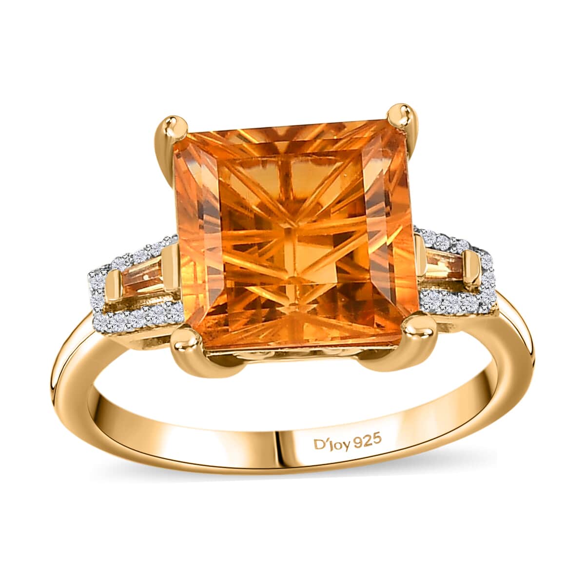 Santa Ana Madeira Citrine and Multi Gemstone Ring in Vermeil Yellow Gold Over Sterling Silver (Size 6.0) 5.15 ctw image number 0