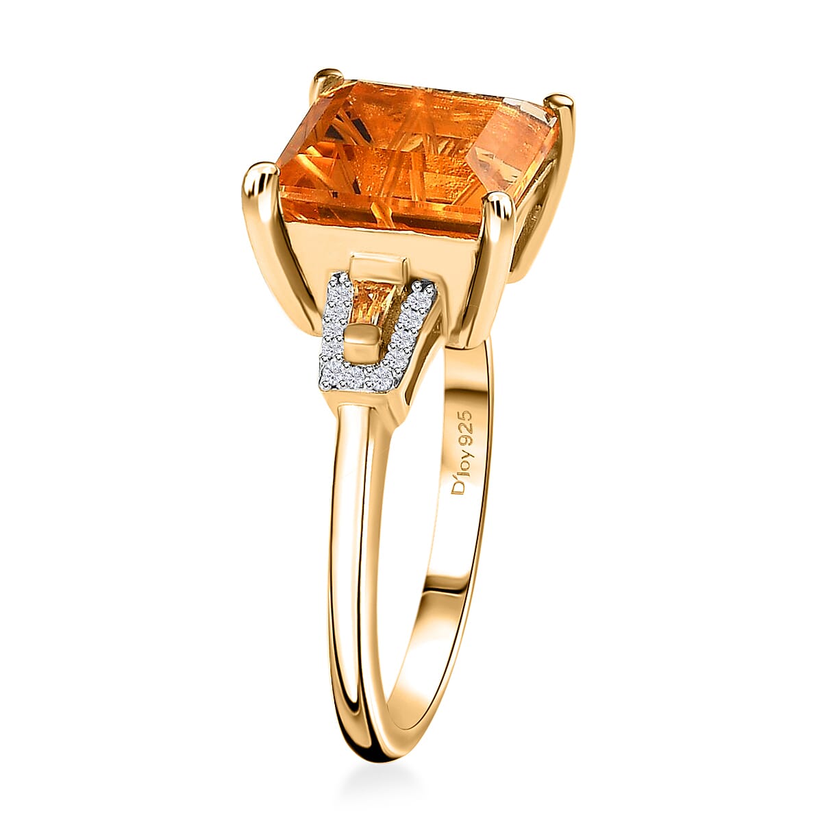 Santa Ana Madeira Citrine and Multi Gemstone Ring in Vermeil Yellow Gold Over Sterling Silver (Size 6.0) 5.15 ctw