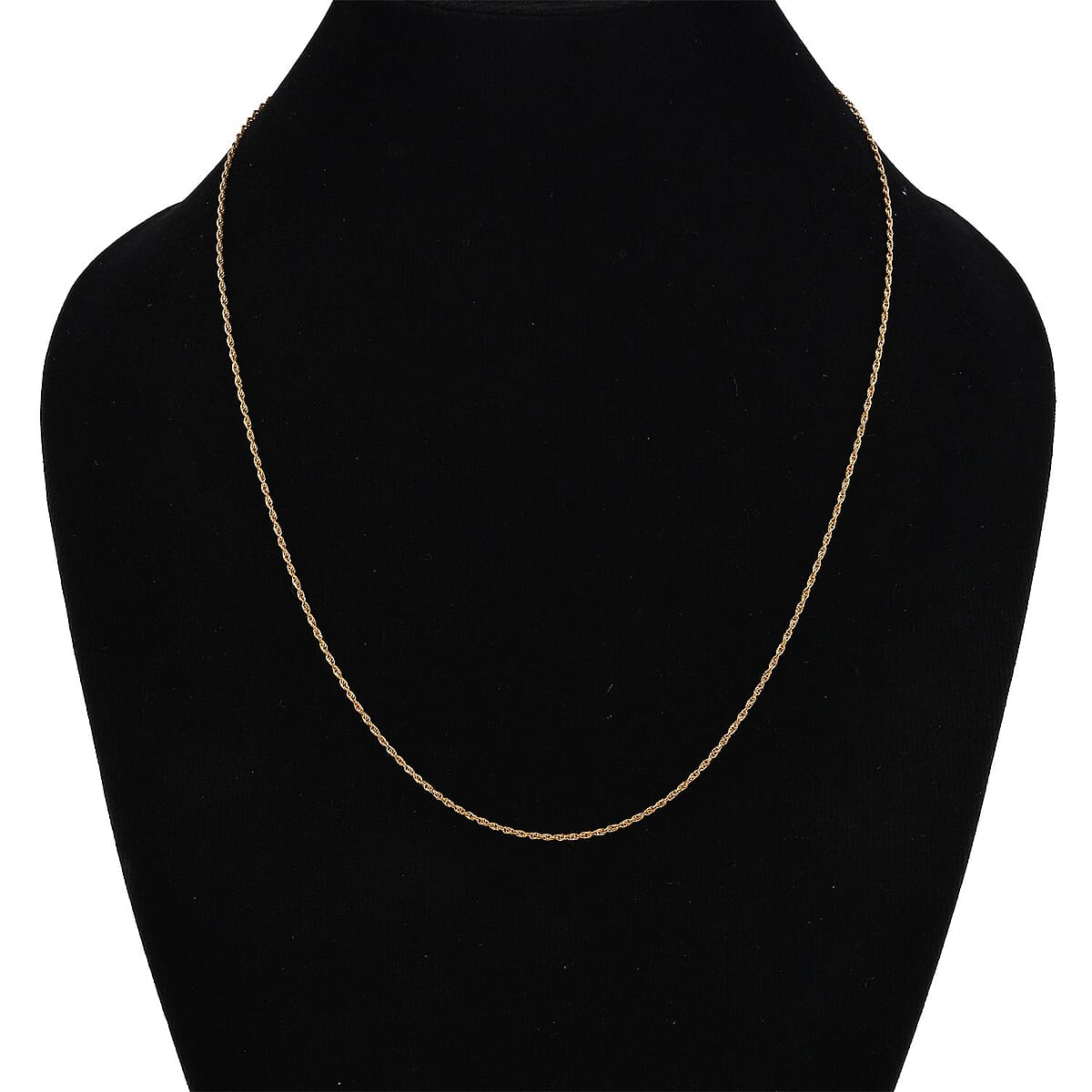 22K Yellow Gold Rope Chain Necklace 20 Inches 1.15 Grams image number 2