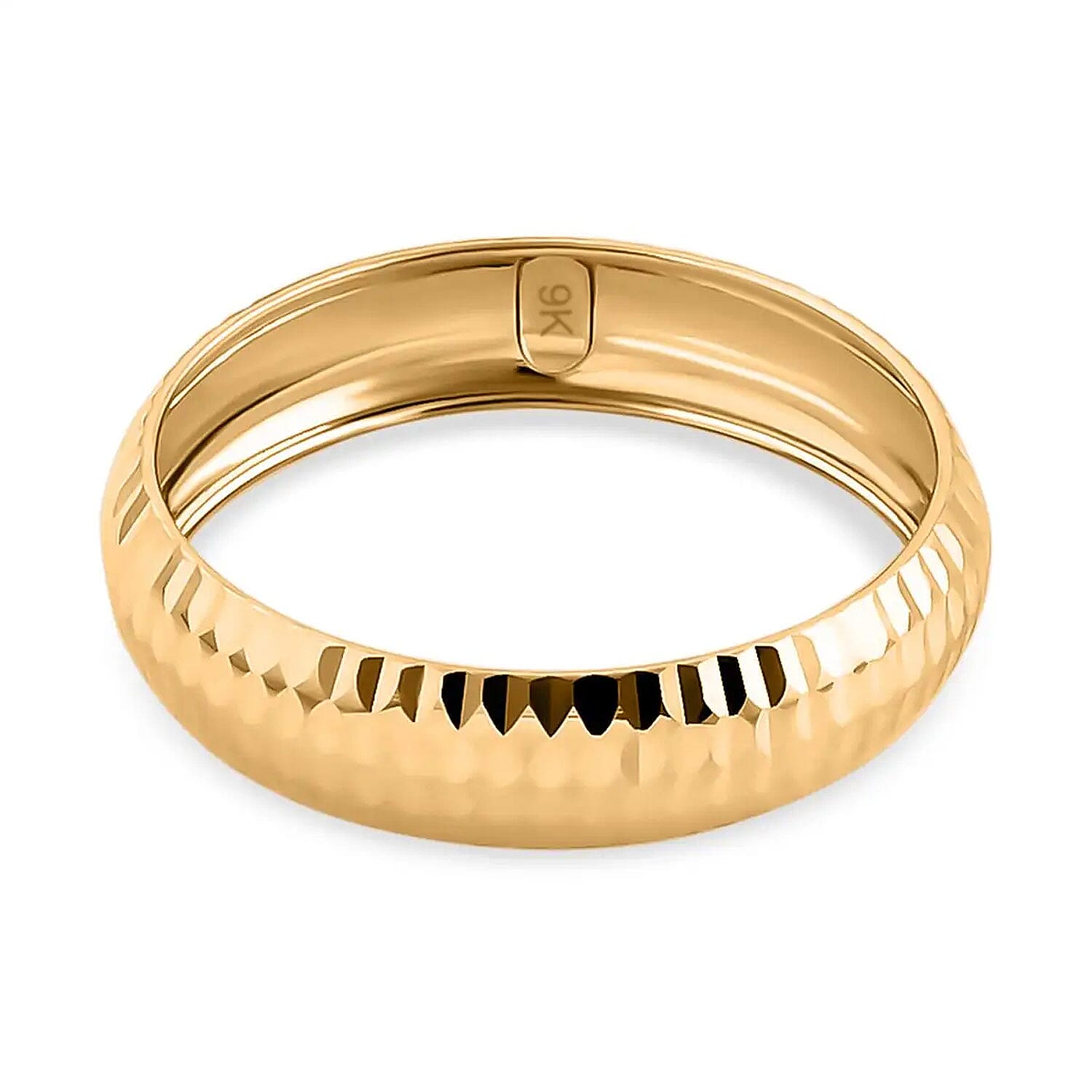 Diamond-Cut Band Ring in 10K Yellow Gold (Size 10.0) 0.75 Grams