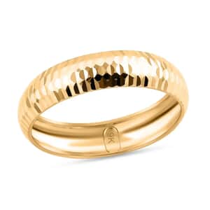 10K Yellow Gold Diamond-Cut Band Ring (Size 5.0) 0.75 Grams