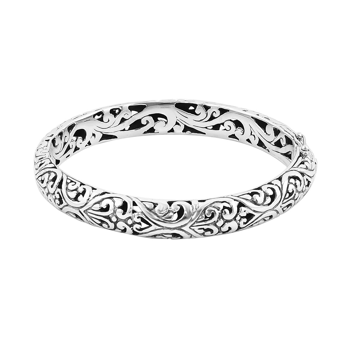 Bali Legacy Sterling Silver Bangle Bracelet (7.25 In) 35.65 Grams image number 0