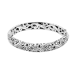 Bali Legacy Sterling Silver Bangle Bracelet (7.25 In) 35.65 Grams