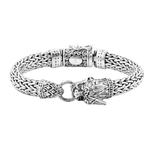 Bali Legacy Sterling Silver Dragon Bracelet (7.25 In) 65.25 Grams