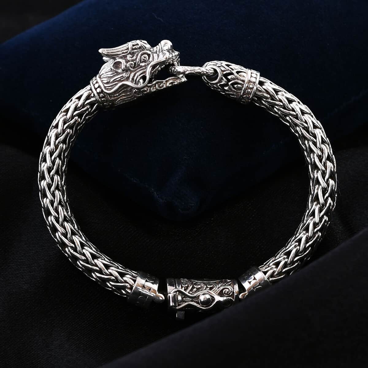 Bali Legacy Sterling Silver Dragon Bracelet (7.25 In) 65.25 Grams image number 1