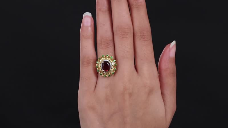 Premium Santa Ana Madeira Citrine and Multi Gemstone Floral Ring in Vermeil Yellow Gold Over Sterling Silver (Size 10.0) 5.15 ctw