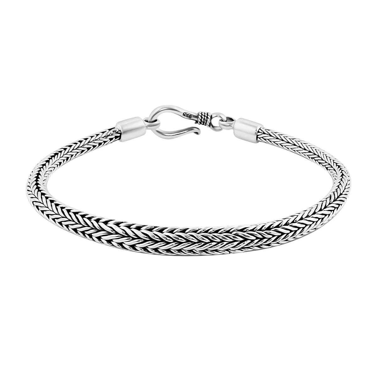 Bali Legacy Sterling Silver Tulang Naga Chain Bracelet (6.50 In) 29.30 Grams image number 0