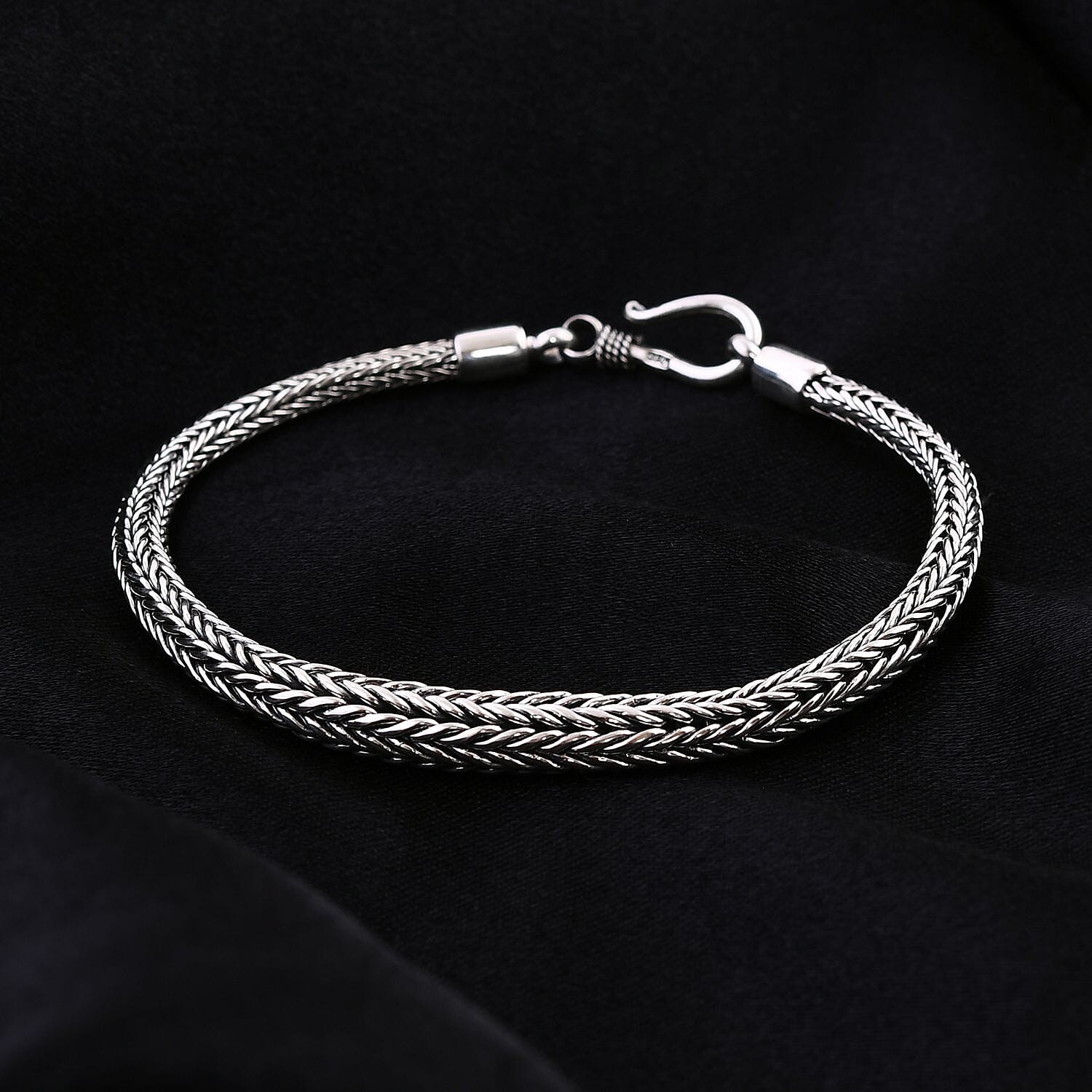 Bali Legacy Sterling Silver Tulang Naga Chain Bracelet (6.50 In) 29.30 Grams