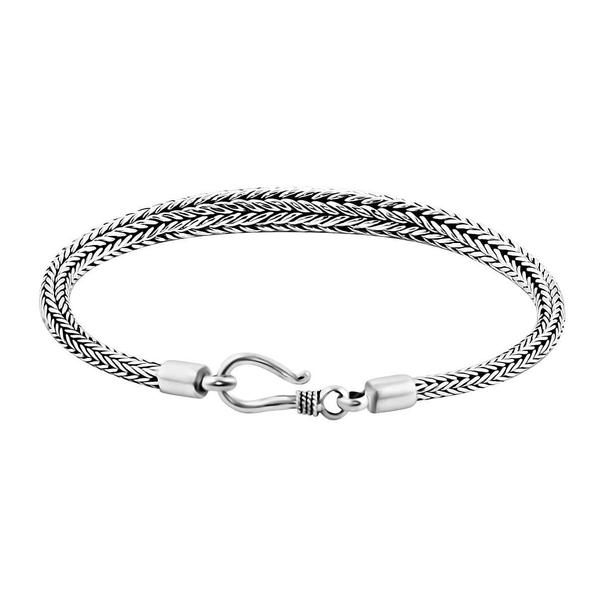 Bali Legacy Sterling Silver Tulang Naga Chain Bracelet (6.50 In) 29.30 Grams image number 3