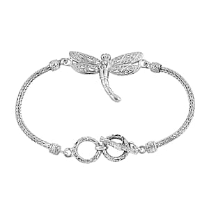 Bali Legacy Dragonfly Bracelet in Sterling Silver (7.25 In) 12 Grams