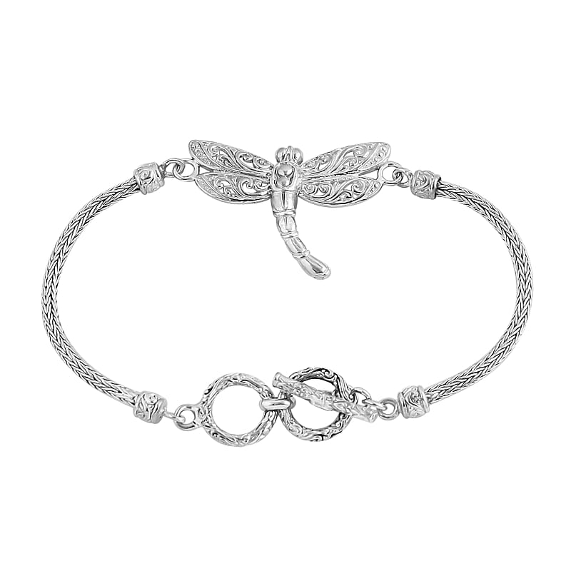 Bali Legacy Dragonfly Bracelet in Sterling Silver (7.25 In) 12 Grams