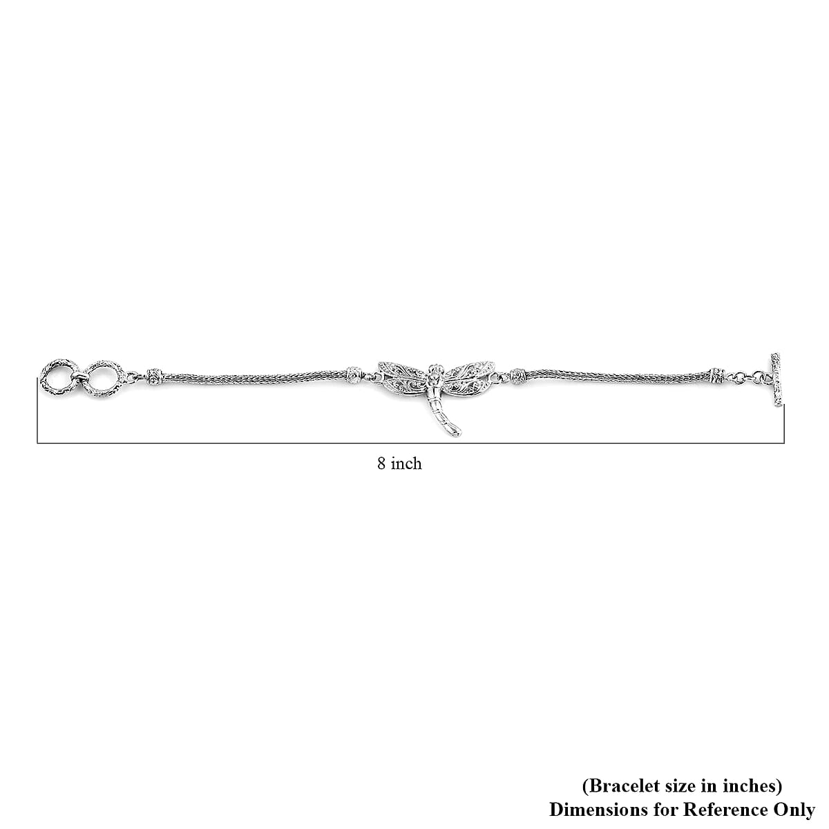 Bali Legacy Dragonfly Bracelet in Sterling Silver (7.25 In) 12 Grams image number 4