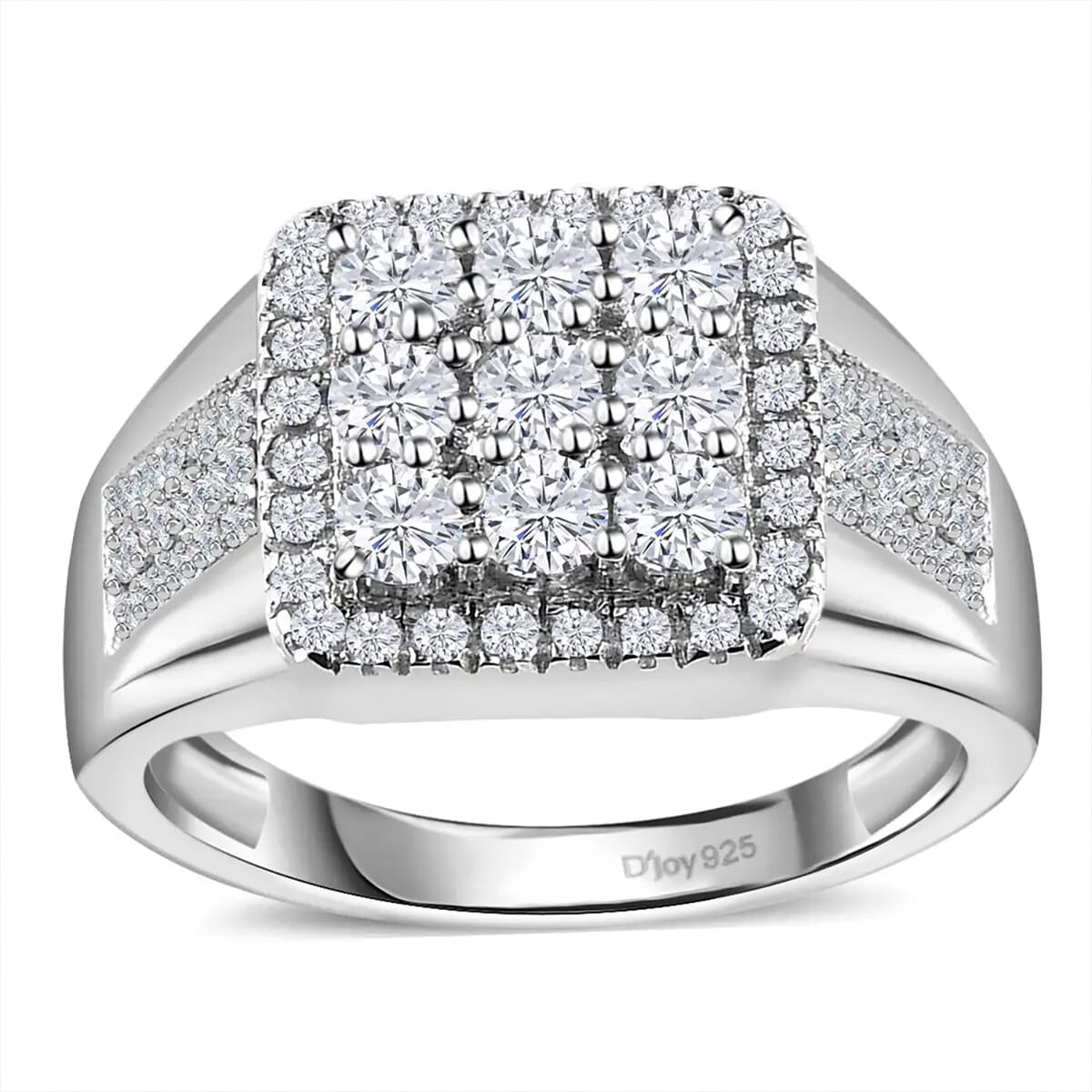 Moissanite Men's Ring in Platinum Over Sterling Silver (Size 10.0) 1.65 ctw image number 0