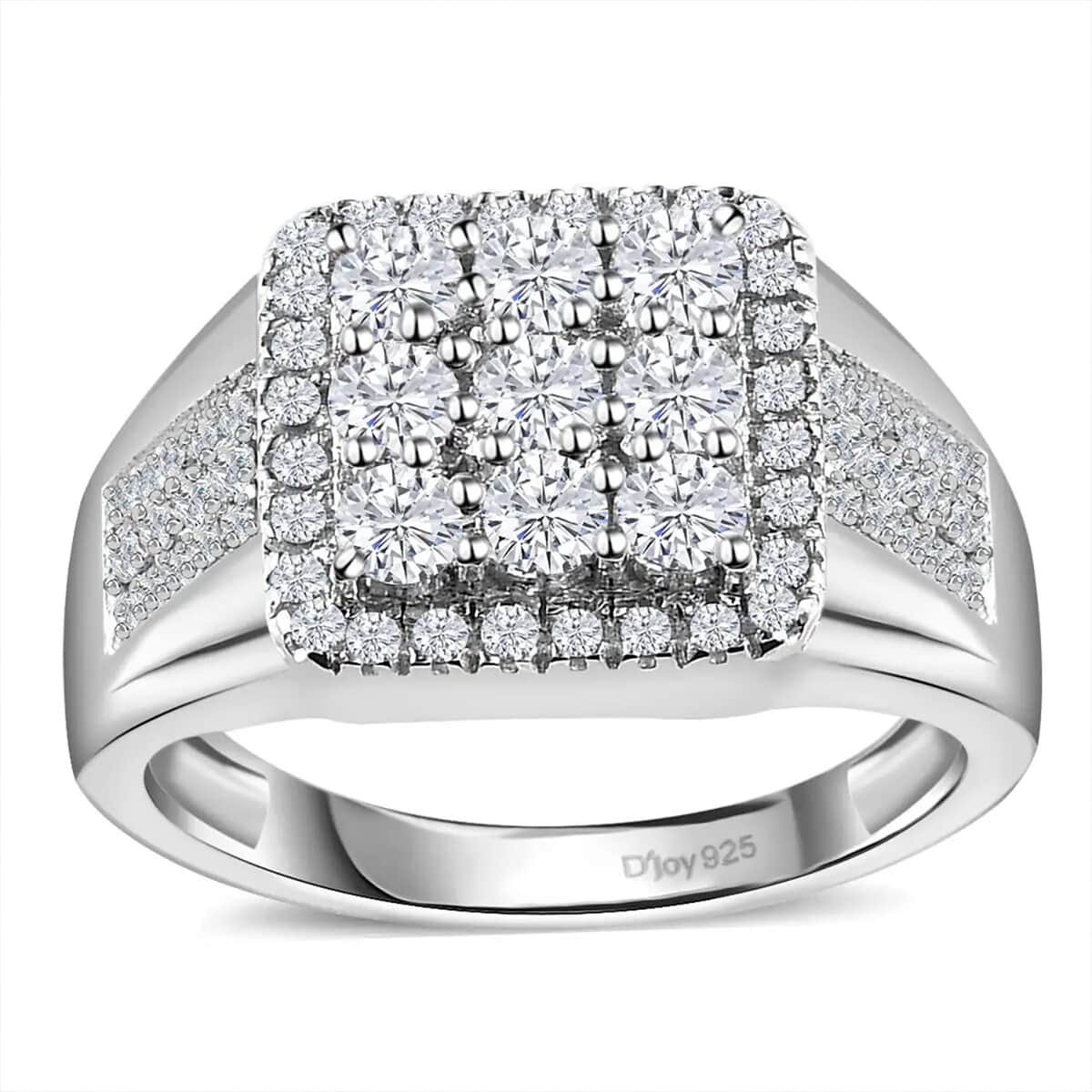 Moissanite Men's Ring in Platinum Over Sterling Silver (Size 12.0) 1.65 ctw image number 0