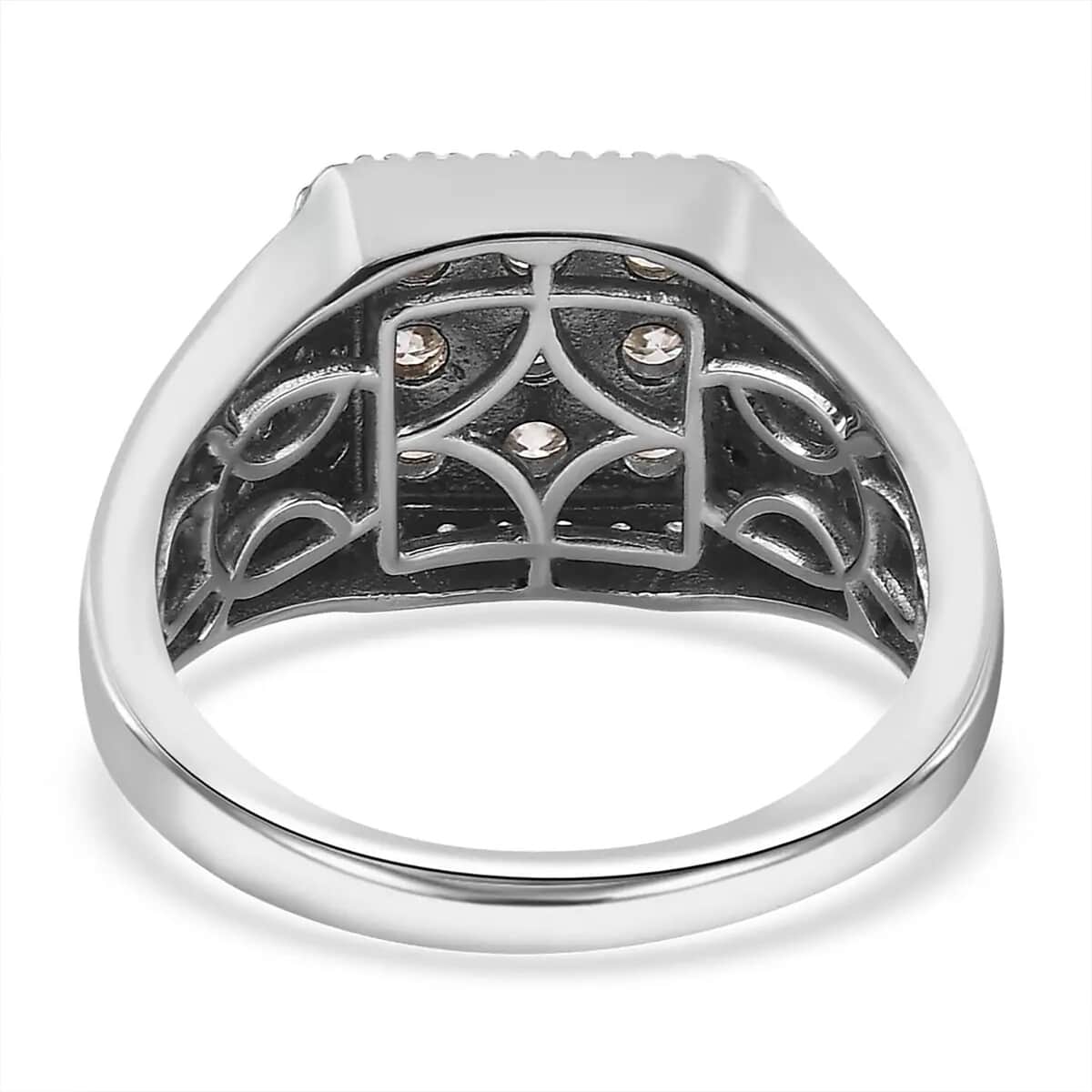 Moissanite Men's Ring in Platinum Over Sterling Silver (Size 12.0) 1.65 ctw image number 9