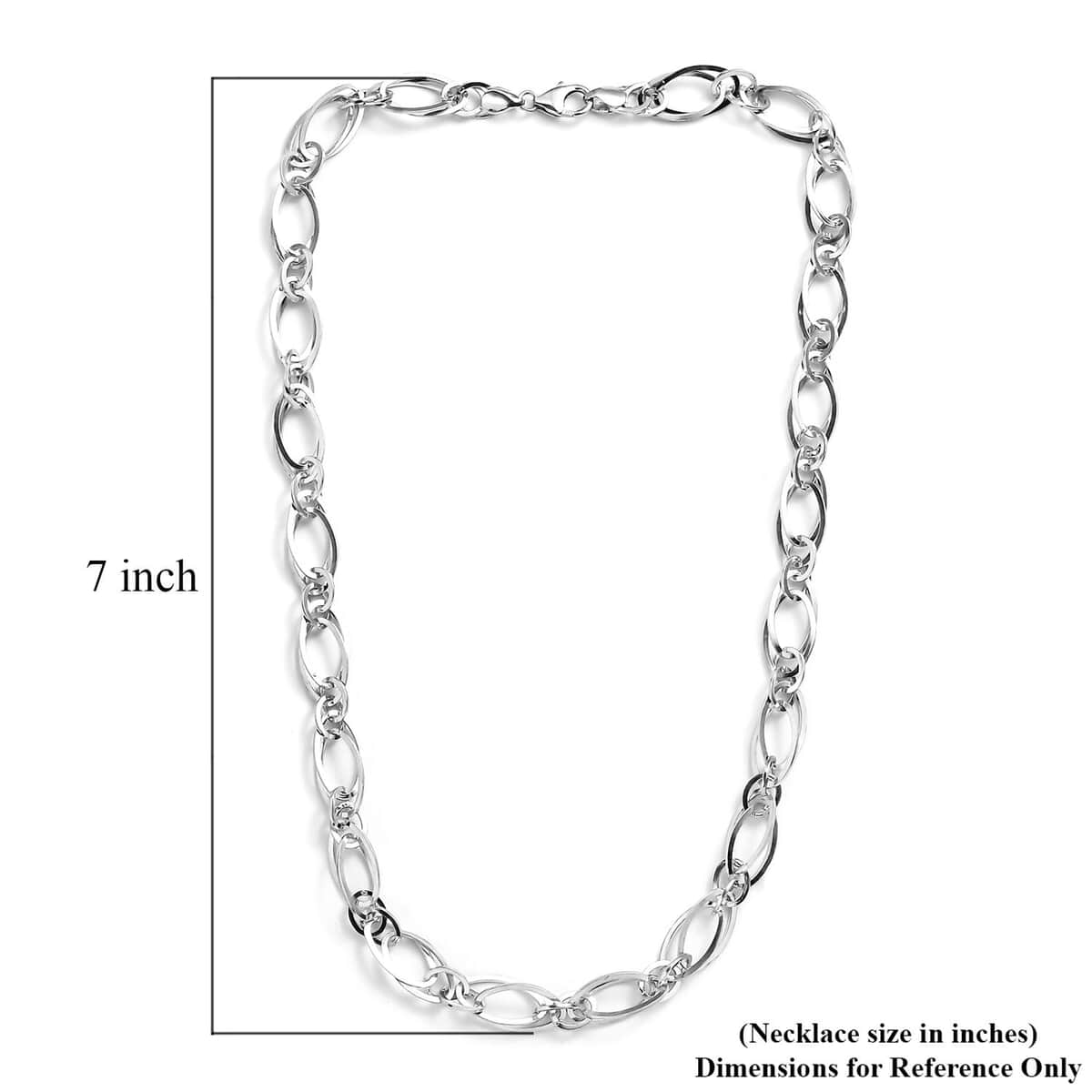Doorbuster Platinum Over Sterling Silver Necklace 20 Inches 24 Grams image number 5