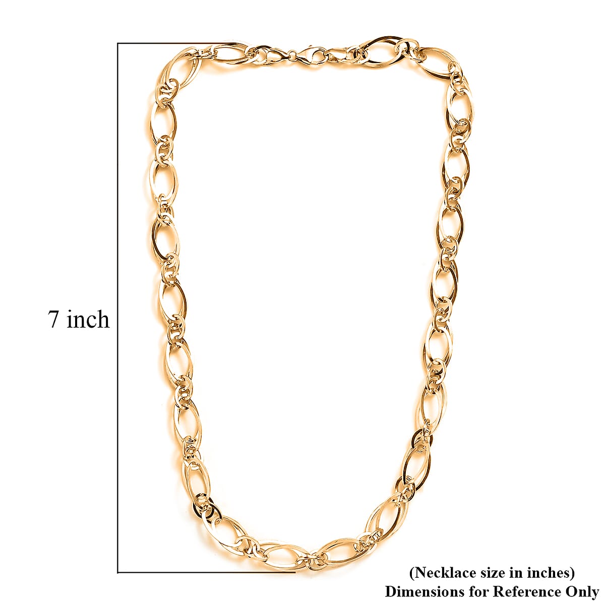 Vermeil Yellow Gold Over Sterling Silver 10mm Oval Link Chain Necklace 20 Inches 24 Grams image number 5