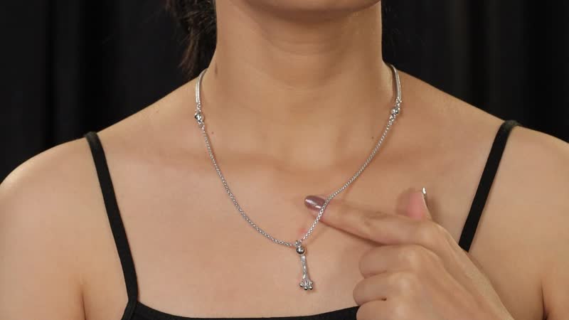 Doorbuster Platinum Over Sterling Silver Link Chain Tassel Necklace (20 Inches) (10.40 g)