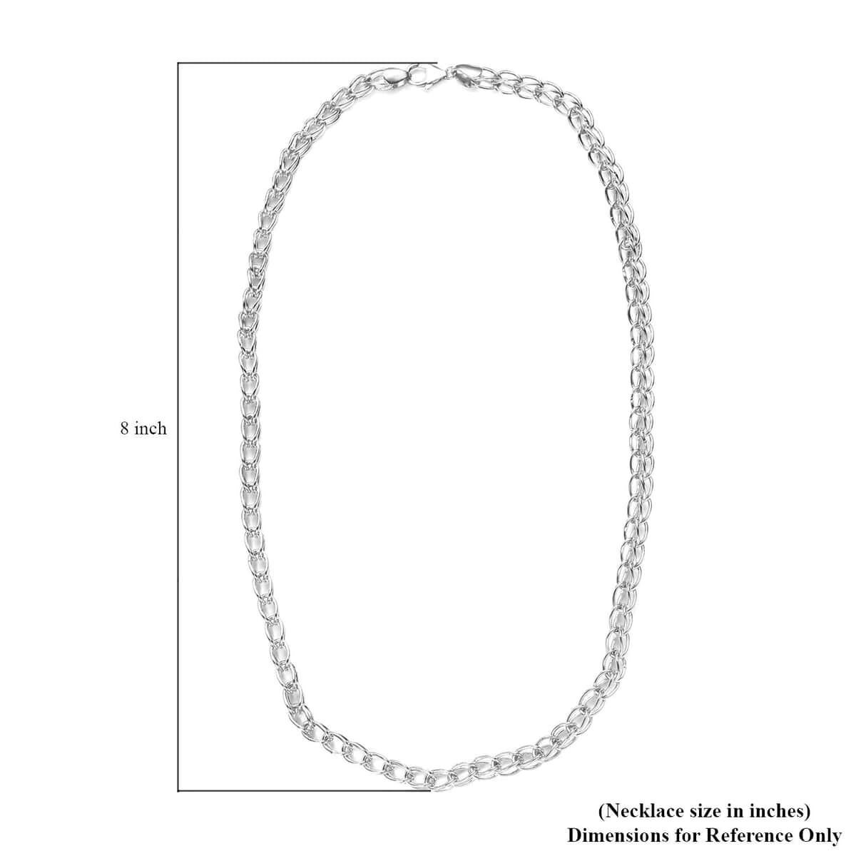 Doorbuster Platinum Over Sterling Silver Necklace 20 Inches 28.30 Grams image number 5