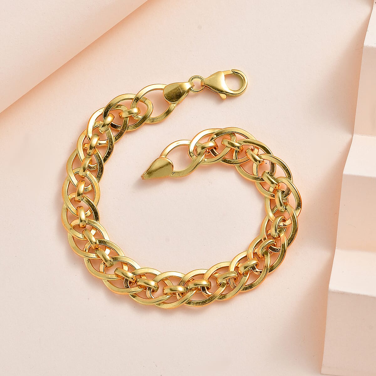 Vermeil Yellow Gold Over Sterling Silver Bracelet (7.25 In) 16.60 Grams image number 1