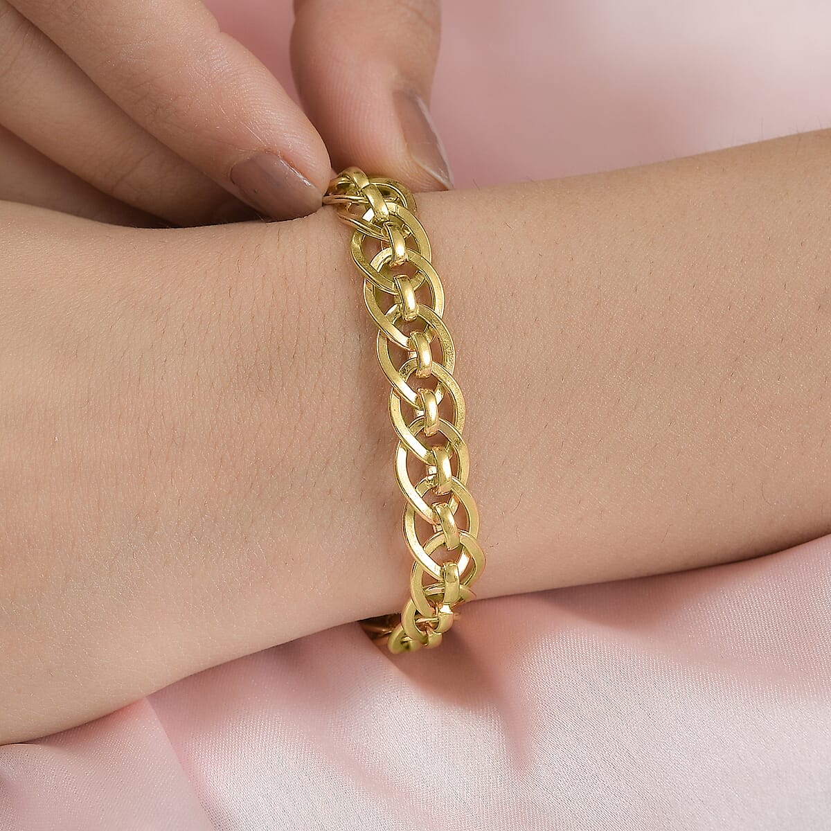 Vermeil Yellow Gold Over Sterling Silver Bracelet (7.25 In) 16.60 Grams image number 2