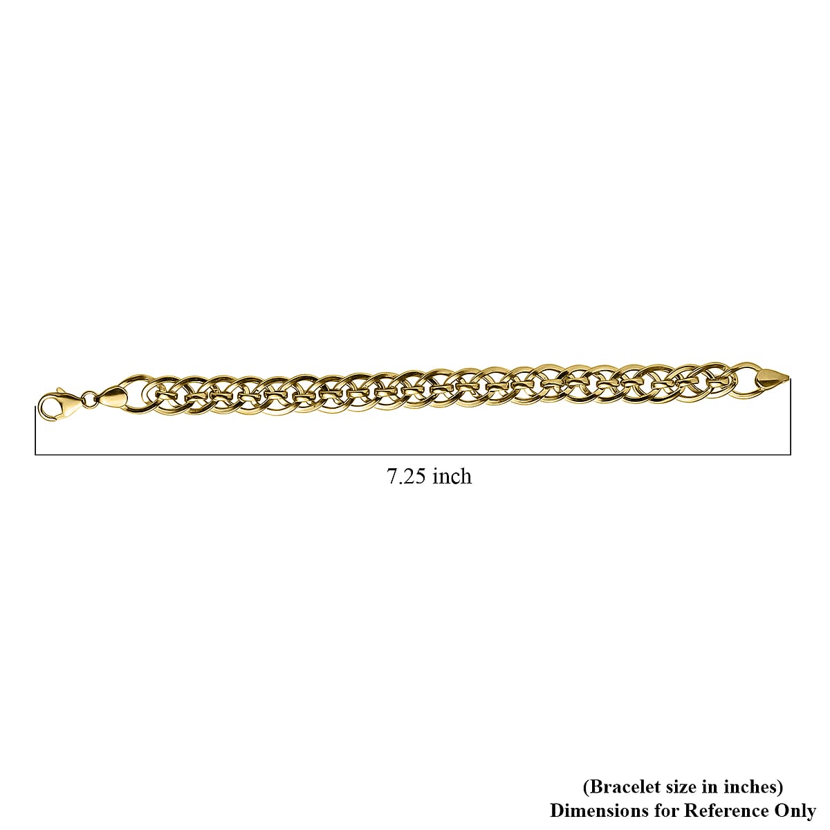 Vermeil Yellow Gold Over Sterling Silver Bracelet (7.25 In) 16.60 Grams image number 4