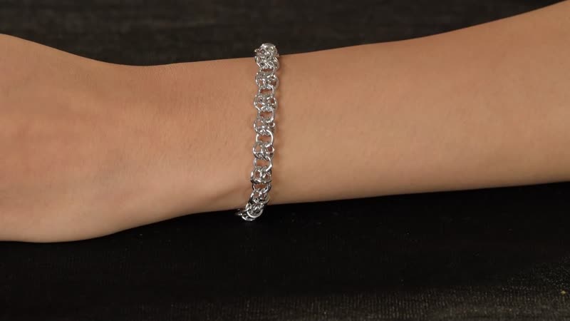 Doorbuster Platinum Over Sterling Silver Fancy Chain Bracelet (7.25 In) (14.30 g)