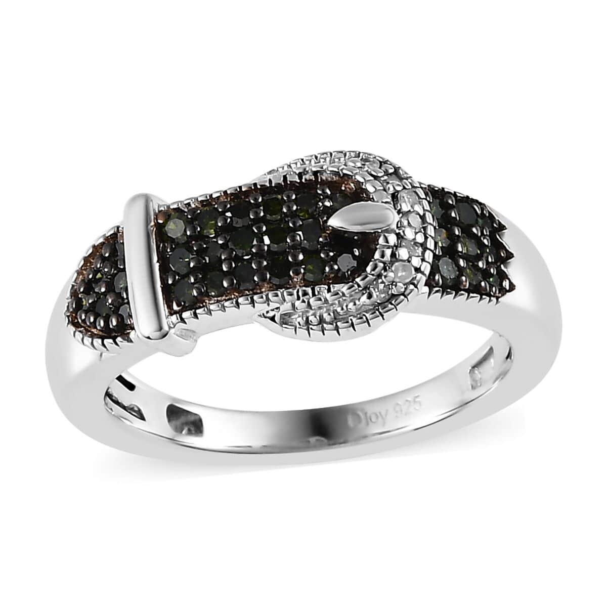 Diamond Adjustable Buckle Belt Ring - PT950