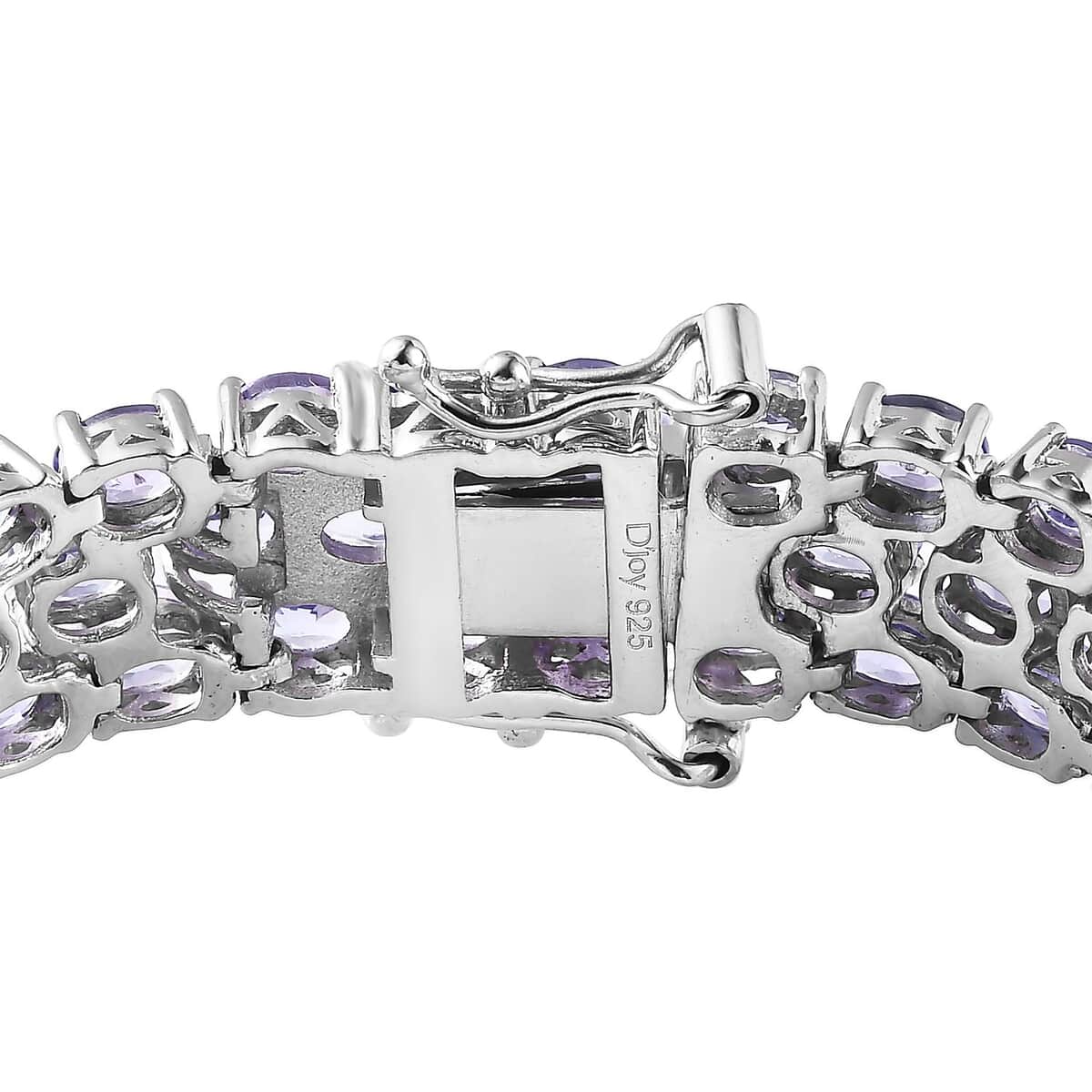 Tanzanite Three-Row Bracelet in Platinum Over Sterling Silver (6.50 In) (Del. in 7-10 Days) 22.25 ctw image number 3