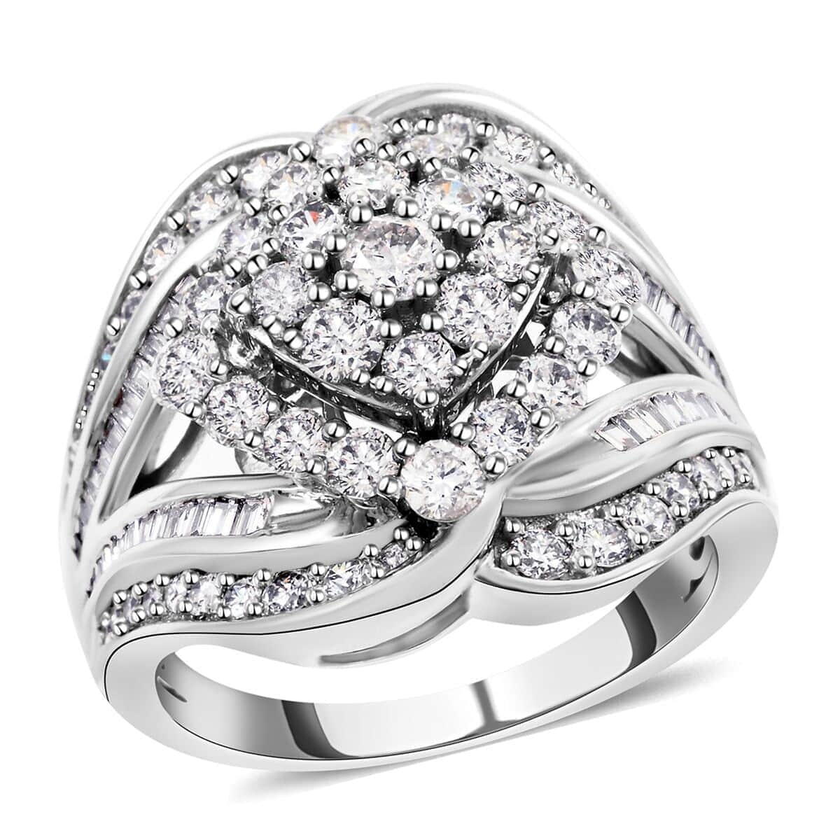 10K White Gold H-I I2-I3 Diamond Ring (Size 7.0) 7.50 Grams 2.00 ctw image number 0